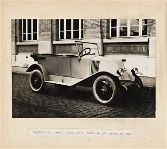 (CARS--FRANCE) An album depicting handsome Renault automobiles, with approximately 60 photographs.
